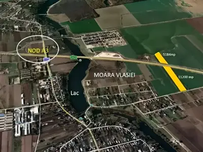 Harta satelit teren de vanzare-cumparare Moara Vlasiei Ilfov